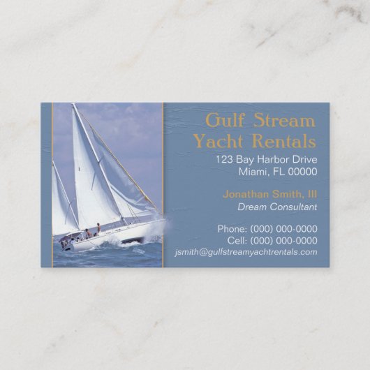 Yachting Visitenkarte (Vorderseite)