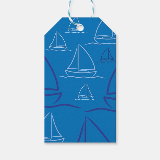 Yachtmuster Geschenkanhänger (Vorderseite)
