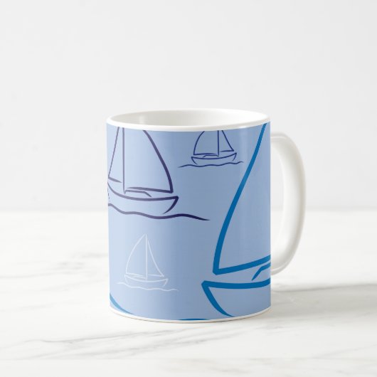 Yachtmuster Kaffeetasse (VorderseiteRechts)