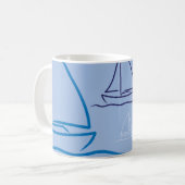 Yachtmuster Kaffeetasse (Vorderseite Links)