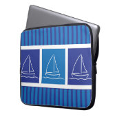 Yachtmuster Laptopschutzhülle (Vorderseite Links)