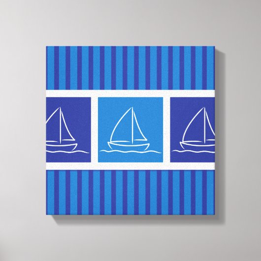 Yachtmuster Leinwanddruck (Vorderseite)