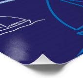 Yachtmuster Poster (Ecke)