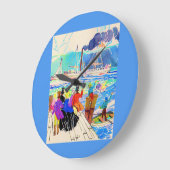 Yachtrennen des 19. Jahrhunderts Große Wanduhr (Winkel)