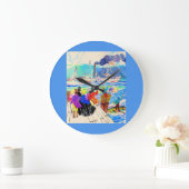 Yachtrennen des 19. Jahrhunderts Große Wanduhr (Zuhause)