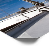 Yachtsegeln und Himmel Poster (Ecke)