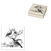 Yacou Bird Wooden Briefmarke Gummistempel (Stempel)