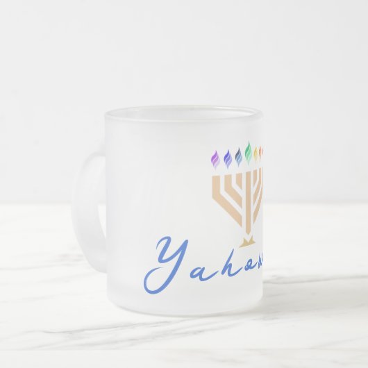 Yada Yahowah Merch; Mattierte Kaffee-Tasse Mattglastasse (Vorderseite Links)