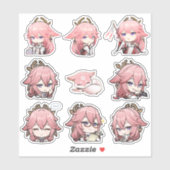 Yae Miko Stickers Aufkleber (Blatt)