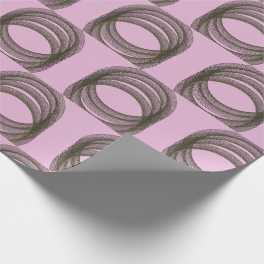 Yaei-Kreise in Erdbeerschwingungen Geschenkpapier (Ecke)