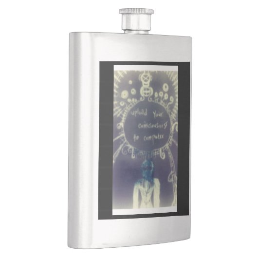 yaei Laden Sie Ihr Bewusstsein auf den Computer ho Flachmann (Rechts)