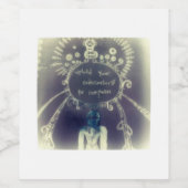 yaei lädt Ihr Bewusstsein auf den Computer hoch Weinetikett (Einzelnes Label)