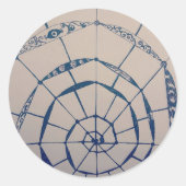 yaei spiderwebs art  runder aufkleber (Vorderseite)