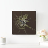 Yaei-Spinne Quadratische Wanduhr (Zuhause)
