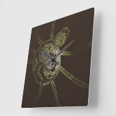 Yaei-Spinne Quadratische Wanduhr (Winkel)
