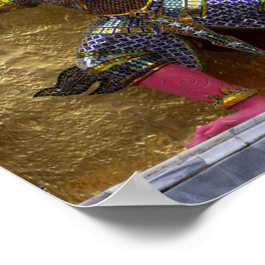 Yahsha statue in Bangkok Poster (Ecke)