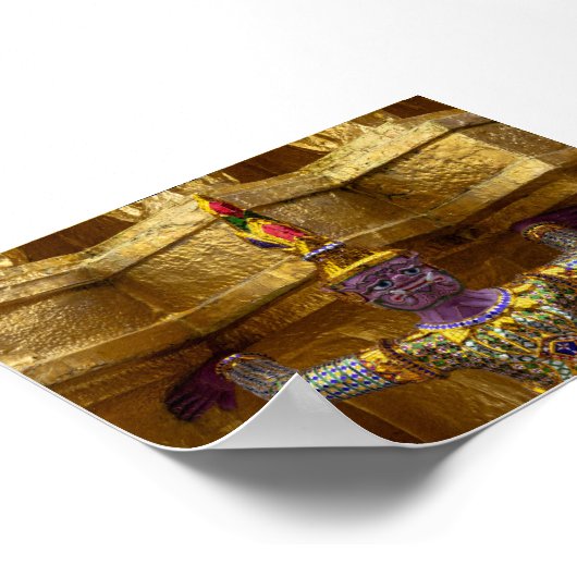 Yahsha statue in Bangkok Poster (Ecke)