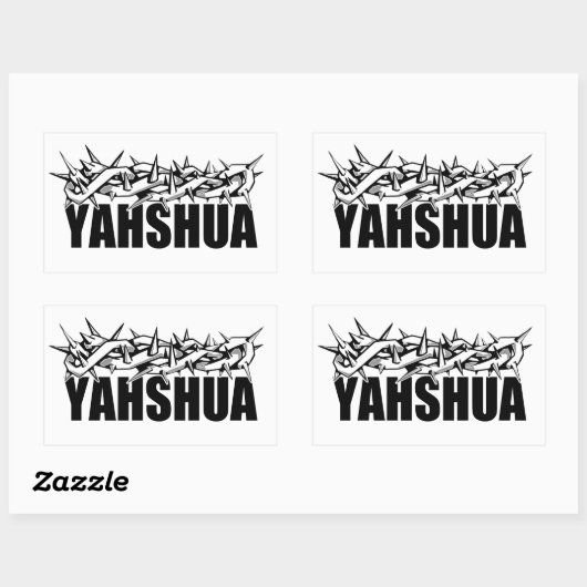 Yahshua Rechteckiger Aufkleber (Blatt)