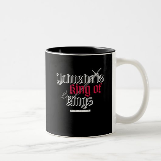 Yahusha ist König der Könige Zweifarbige Tasse (Rechts)