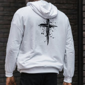 "YAHWEH" Cross White Christlich Minimalistisch Hoo Hoodie