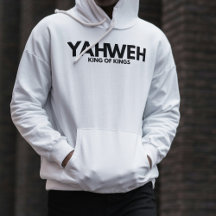 "YAHWEH" Cross White Christlich Minimalistisch Hoo