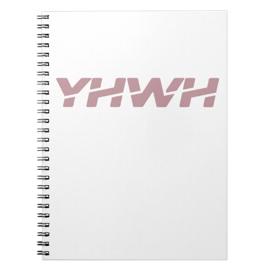 Yahweh Dusty Pink Spiral Notebook Notizblock (Vorderseite)