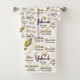 Yahweh Handtuch Set-Pessach Geschenke Badhandtuch Set