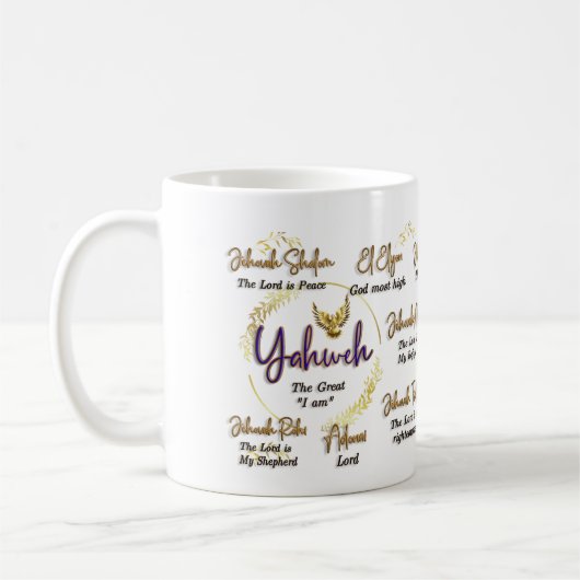 Yahweh Namen Gottes Tasse 15 oz. (Links)