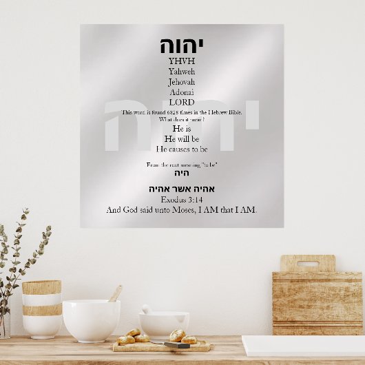 Yahweh Poster (Küche)