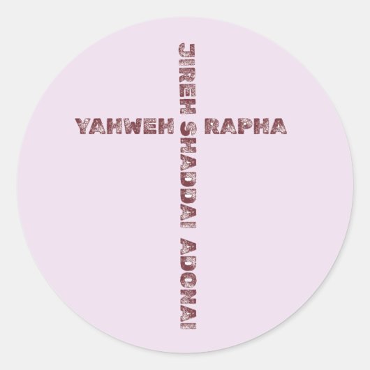 Yahweh Rapha Jireh Christian Runder Aufkleber (Vorderseite)