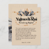 Yahweh Roi | Namen Gottes Gottesfürchtige Schrift Postkarte (Vorne/Hinten)