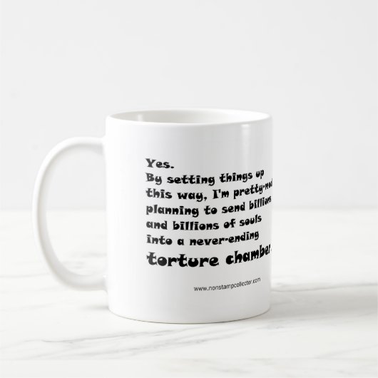 Yahwehs köstliche Schaffung 3 Kaffeetasse (Links)