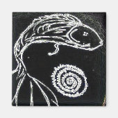 Yaie Betta zeichnend Fische Magnet (Vorne)