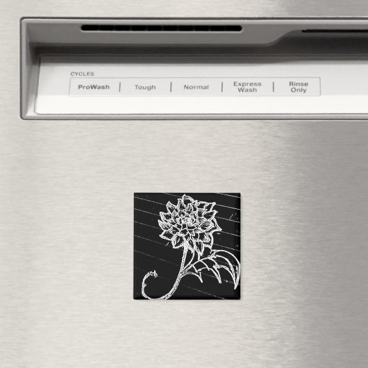 Yaie Black Rose Blume Goth Magnet (In Situ (Geschirrspüler))