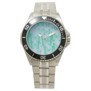 yaie grüne Schmetterlinge in Kraft Armbanduhr