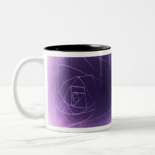 Yaie lila abstrakte Kunst spirituelle Farbe Zweifarbige Tasse