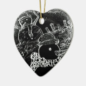 Yaie-Schneewächter Keramik Ornament (Links)