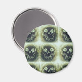 yaie Skull 666 Schlüsselanhänger Magnet (Vorderseite/Rückseite)