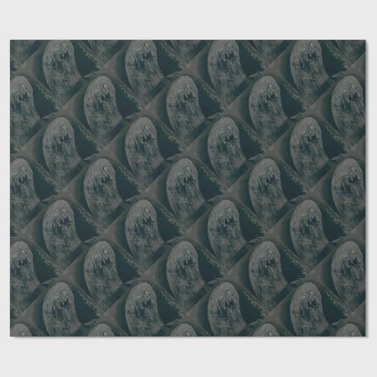 Yaie-Wurm zeichnend und Ihr Soul wird dunkel Geschenkpapier (Flach)