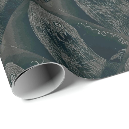 Yaie-Wurm zeichnend und Ihr Soul wird dunkel Geschenkpapier (Rolleneckpunkt)