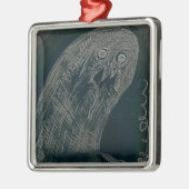 Yaie-Wurm zeichnend und Ihr Soul wird dunkel Silbernes Ornament (Links)