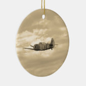 Yak 11 im Flug Keramikornament (Rechts)