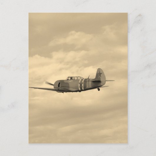 Yak 11 im Flug Postkarte (Vorderseite)