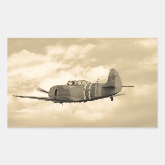 Yak 11 rechteckiger aufkleber (Vorderseite)