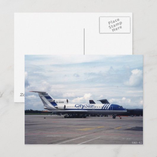 YAK-42 POSTKARTE (Vorne/Hinten)