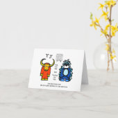 Yak and Yeti note card Karte (Gelbe Blume)