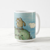Yak auf Bergspitze Kaffeetasse (VorderseiteRechts)