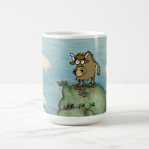Yak auf Bergspitze Kaffeetasse
