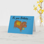 Yak Birthday Card Karte (Gelbe Blume)