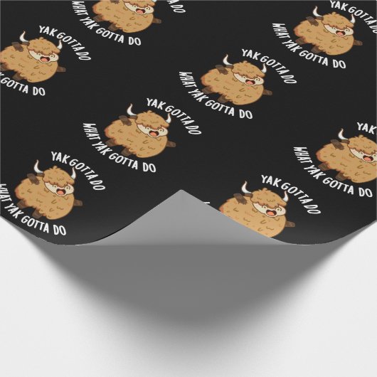 Yak Gotta tun, was Yak Gotta tun Puck Dark BG Geschenkpapier (Ecke)